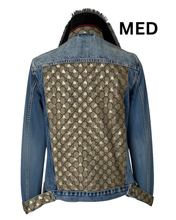 Load image into Gallery viewer, Designer Scarf Denim Jacket
