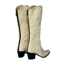 Load image into Gallery viewer, Ivory/Tan Python Brocade Modern Cowboy