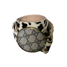Load image into Gallery viewer, Vintage Gucci Round Buckle with Leopard Belt
