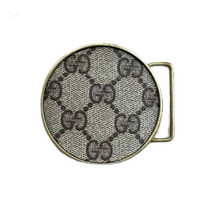 Load image into Gallery viewer, Vintage Gucci Round Buckle with Leopard Belt
