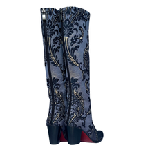 Load image into Gallery viewer, Denim & Gold Knee High