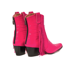 Load image into Gallery viewer, Sydney Pink Fringe Bootie