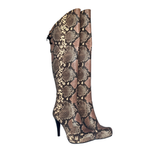 Load image into Gallery viewer, Natural Python Over the Knee Stiletto