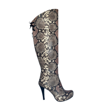 Load image into Gallery viewer, Natural Python Over the Knee Stiletto