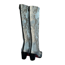 Load image into Gallery viewer, Light Blue & Ivory Knee High