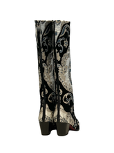 Load image into Gallery viewer, Black, White & Blue Ottoman Knee High