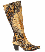 Load image into Gallery viewer, Black and Gold Knee High