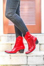 Load image into Gallery viewer, Sydney Red Fringe Bootie