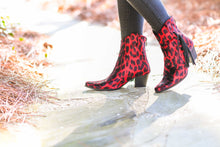 Load image into Gallery viewer, Red Jaguar Fringe Bootie