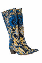 Load image into Gallery viewer, Navy and Gold Knee High
