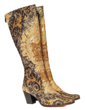 Load image into Gallery viewer, Black and Gold Knee High