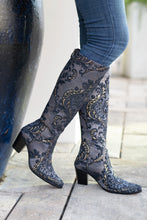 Load image into Gallery viewer, Denim & Gold Knee High