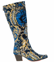 Load image into Gallery viewer, Navy and Gold Knee High
