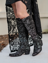 Load image into Gallery viewer, Metallic Leopard Tall Cowboy