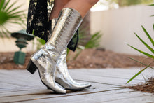 Load image into Gallery viewer, Silver Metallic Modern Cowboy