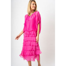 Load image into Gallery viewer, Sleeved Silk Ruffle Dress
