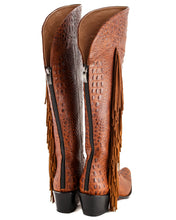 Load image into Gallery viewer, Manchester Brown Fringe Tall Cowboy