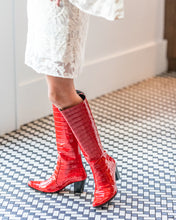 Load image into Gallery viewer, Sydney Red Alligator Knee High