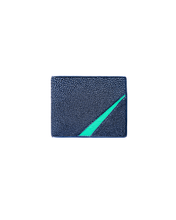 Load image into Gallery viewer, Stingray Bi-Fold Wallet Green Accent
