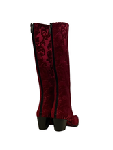 Load image into Gallery viewer, Crimson Damask Knee High
