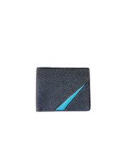 Load image into Gallery viewer, Stingray Bi-Fold Wallet Turquoise Accent
