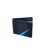 Load image into Gallery viewer, Stingray Bi-Fold Wallet Turquoise Accent
