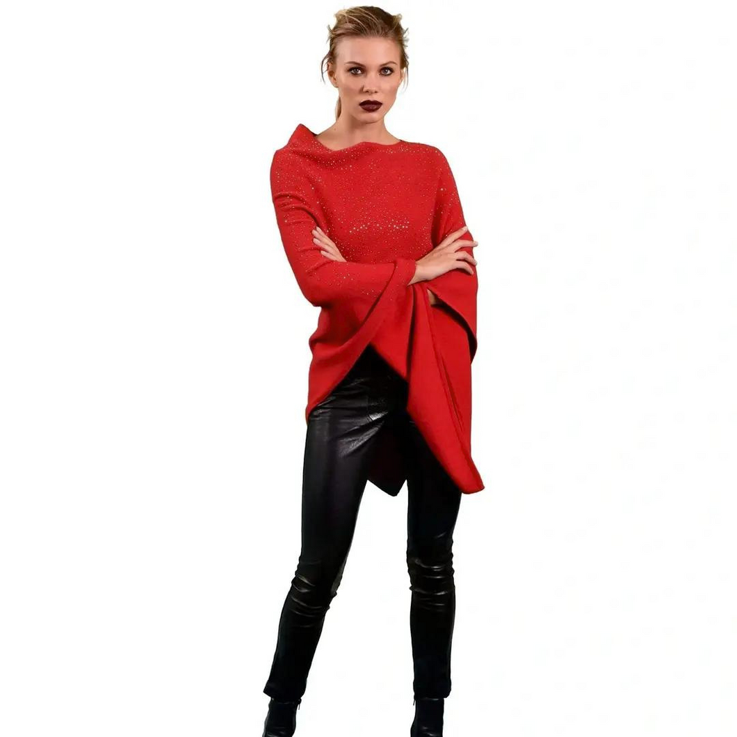 Red Crystal Poncho