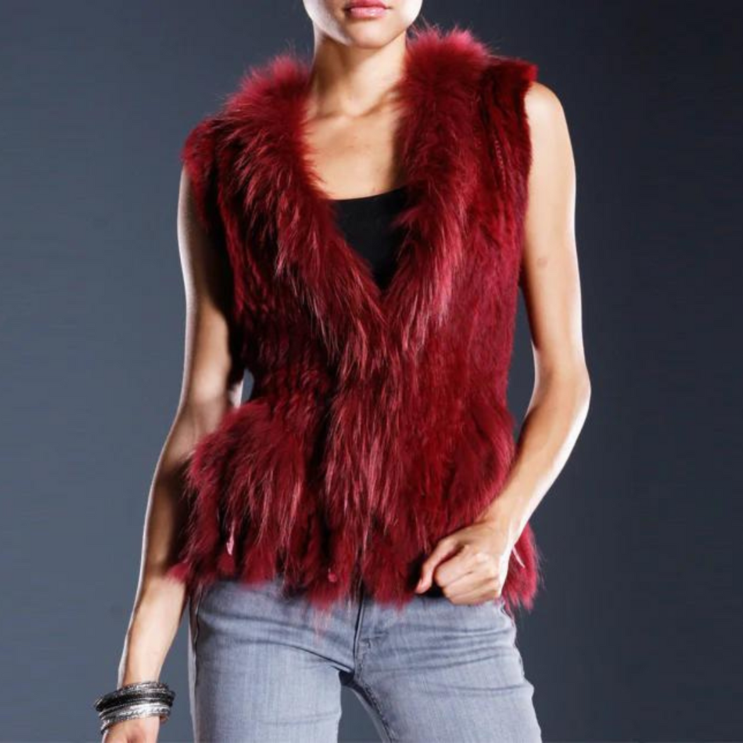 Crimson Fur Vest