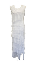 Load image into Gallery viewer, Long Silk Ruffle Dress
