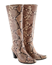 Load image into Gallery viewer, Natural Python Knee High Boots
