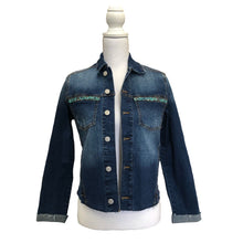 Load image into Gallery viewer, Turquoise Cowgirl Denim Jacket
