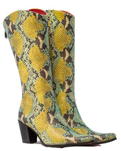 Load image into Gallery viewer, Vintage Southwest Yellow &amp; Turquoise Python
