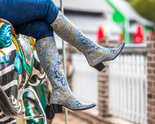Load image into Gallery viewer, French Riviera Denim Knee High
